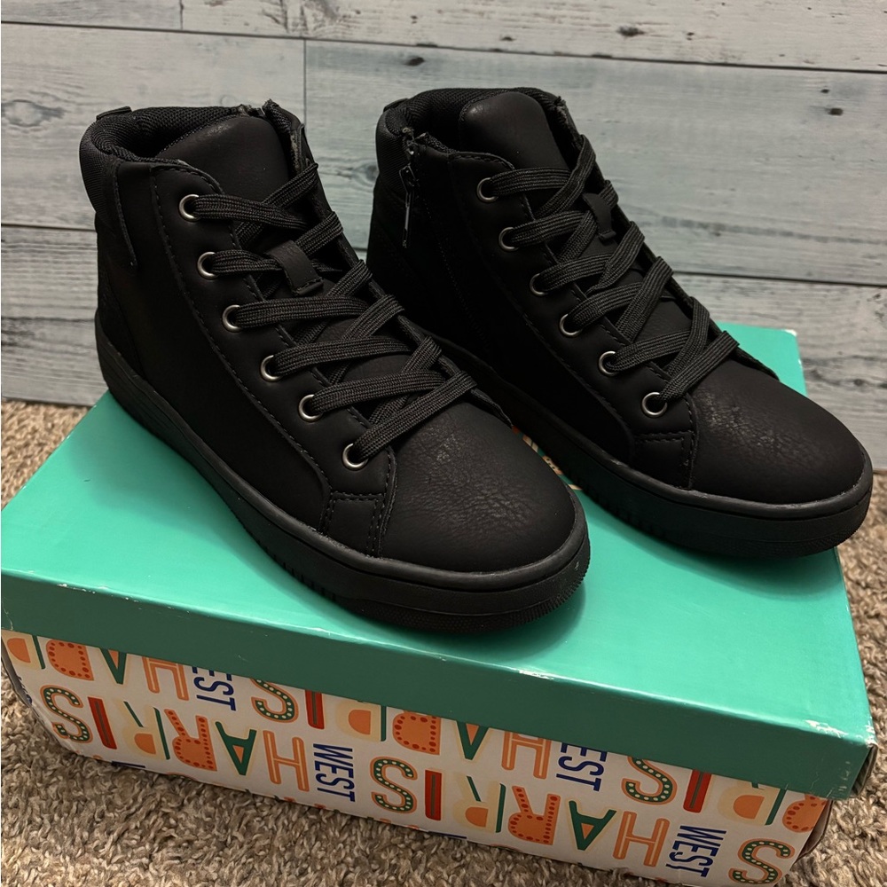 West Harris Kids High Top Sneak- Black